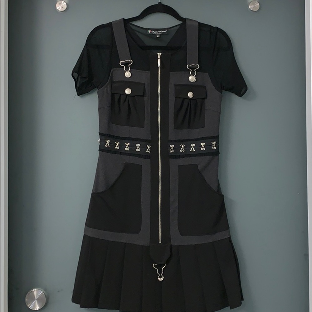 black and grey dress